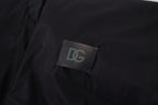 Dolce & Gabbana Black Nylon Logo Bomber Zipper Jacket - Eljoys Fashion 