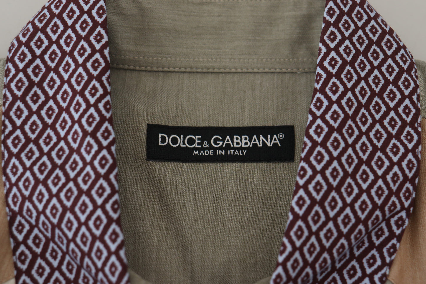 Dolce & Gabbana Multicolor Cotton Patchwork Slim Shirt Dolce & Gabbana