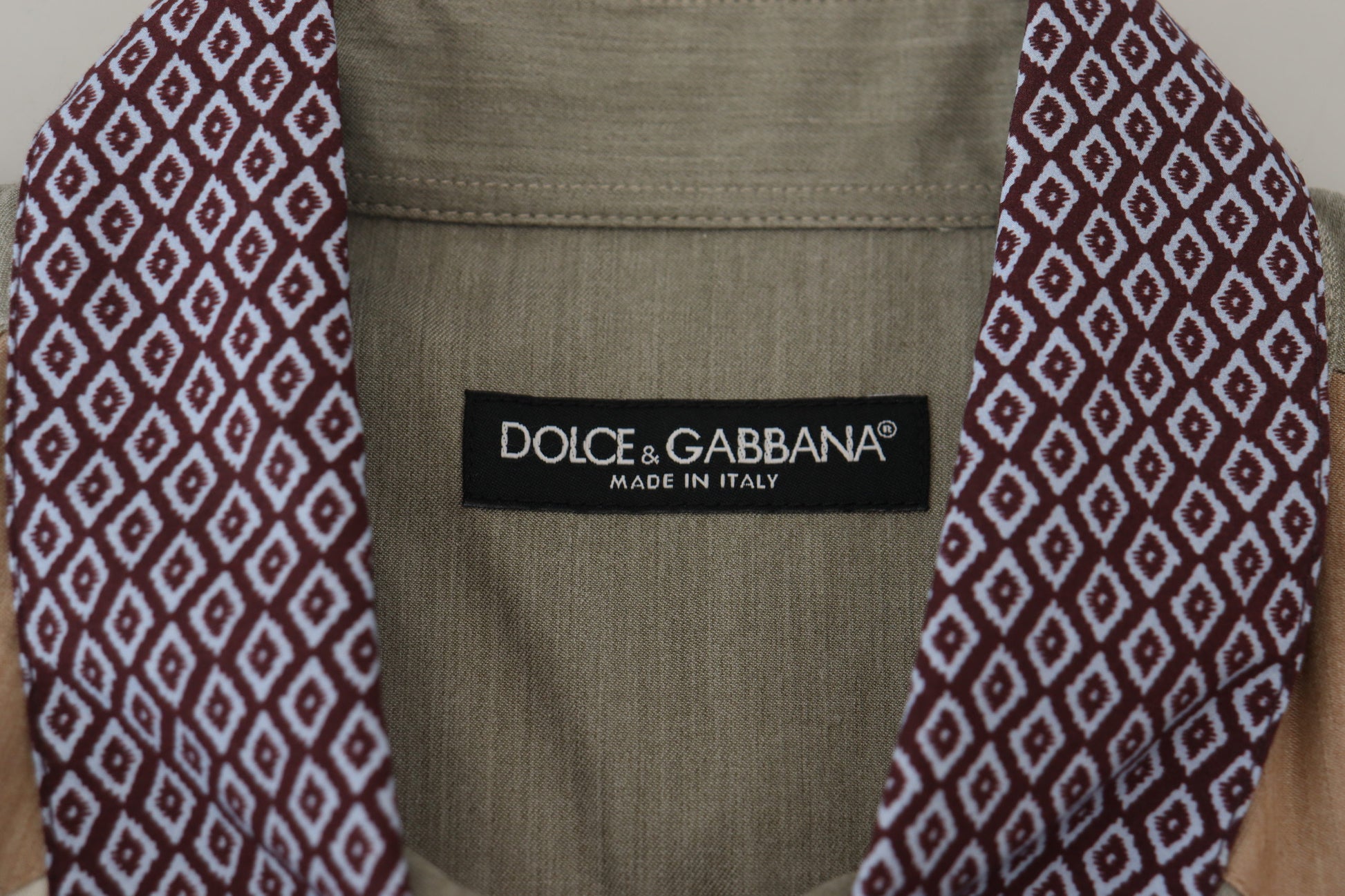 Dolce & Gabbana Multicolor Cotton Patchwork Slim Shirt Dolce & Gabbana