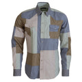 Dolce & Gabbana Multicolor Cotton Patchwork Slim Shirt