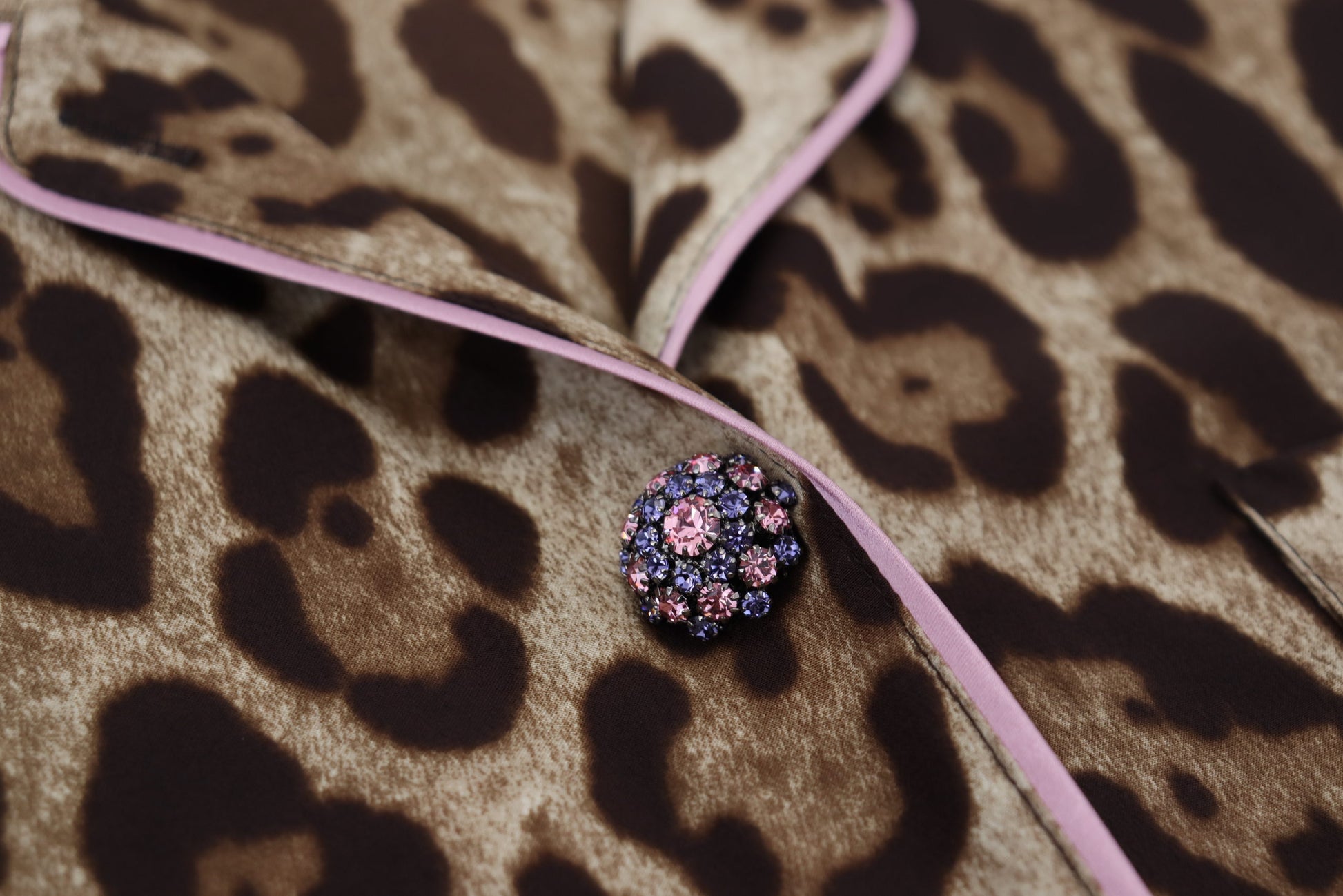 Dolce & Gabbana Brown Leopard Print Long Sleeves Blouse Top Dolce & Gabbana