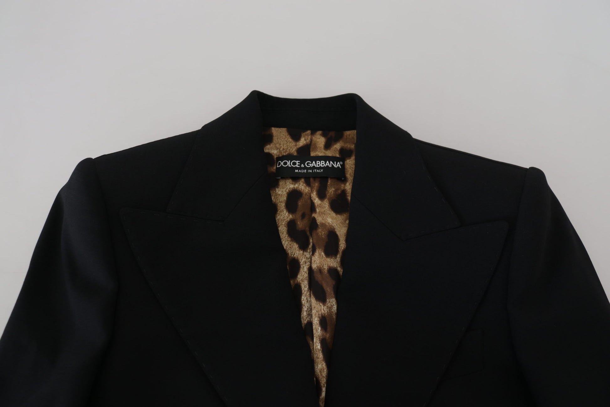 Dolce & Gabbana Black Single Breasted Fit Blazer Wool Jacket Dolce & Gabbana