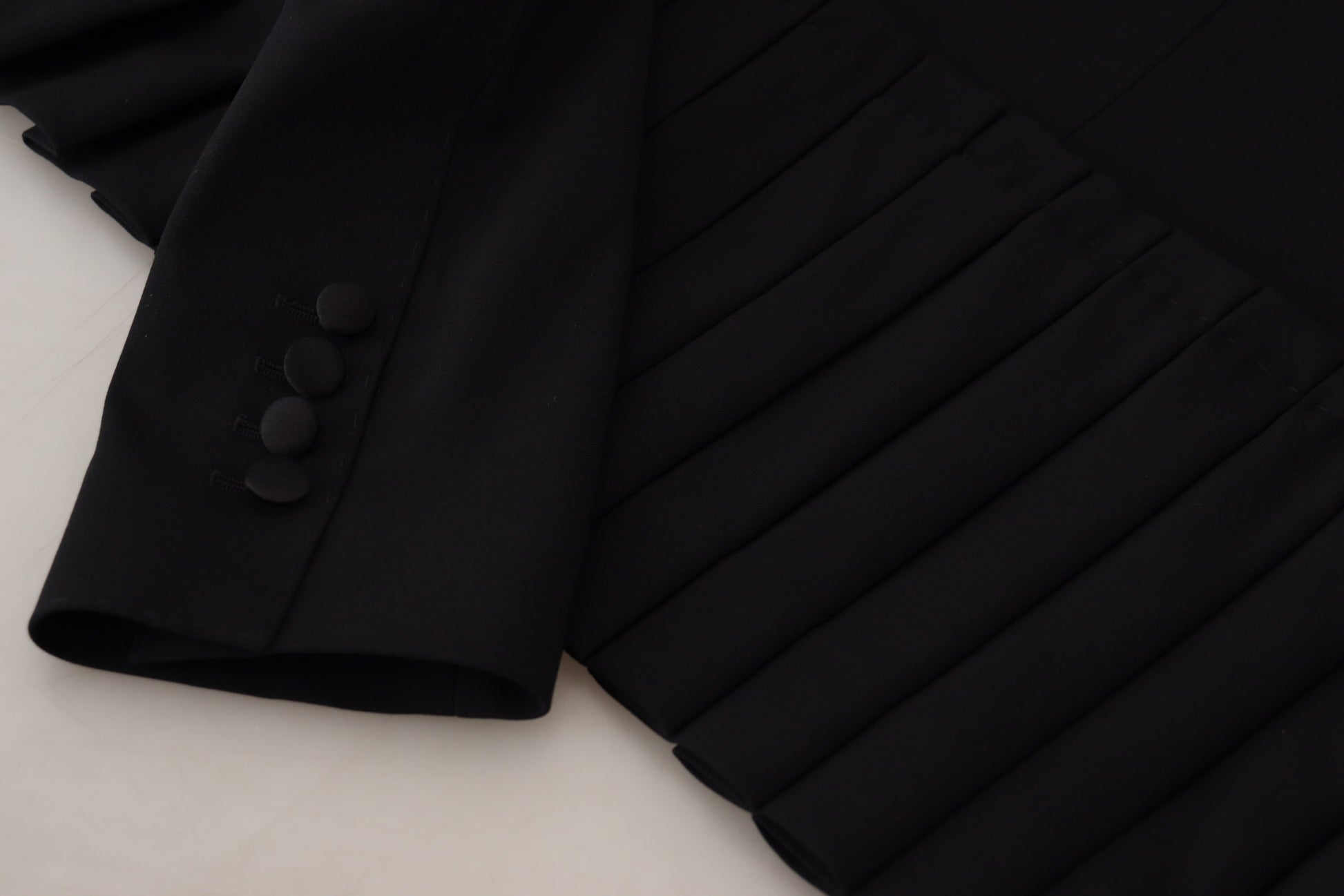 Dolce & Gabbana Black Single Breasted Fit Blazer Wool Jacket Dolce & Gabbana