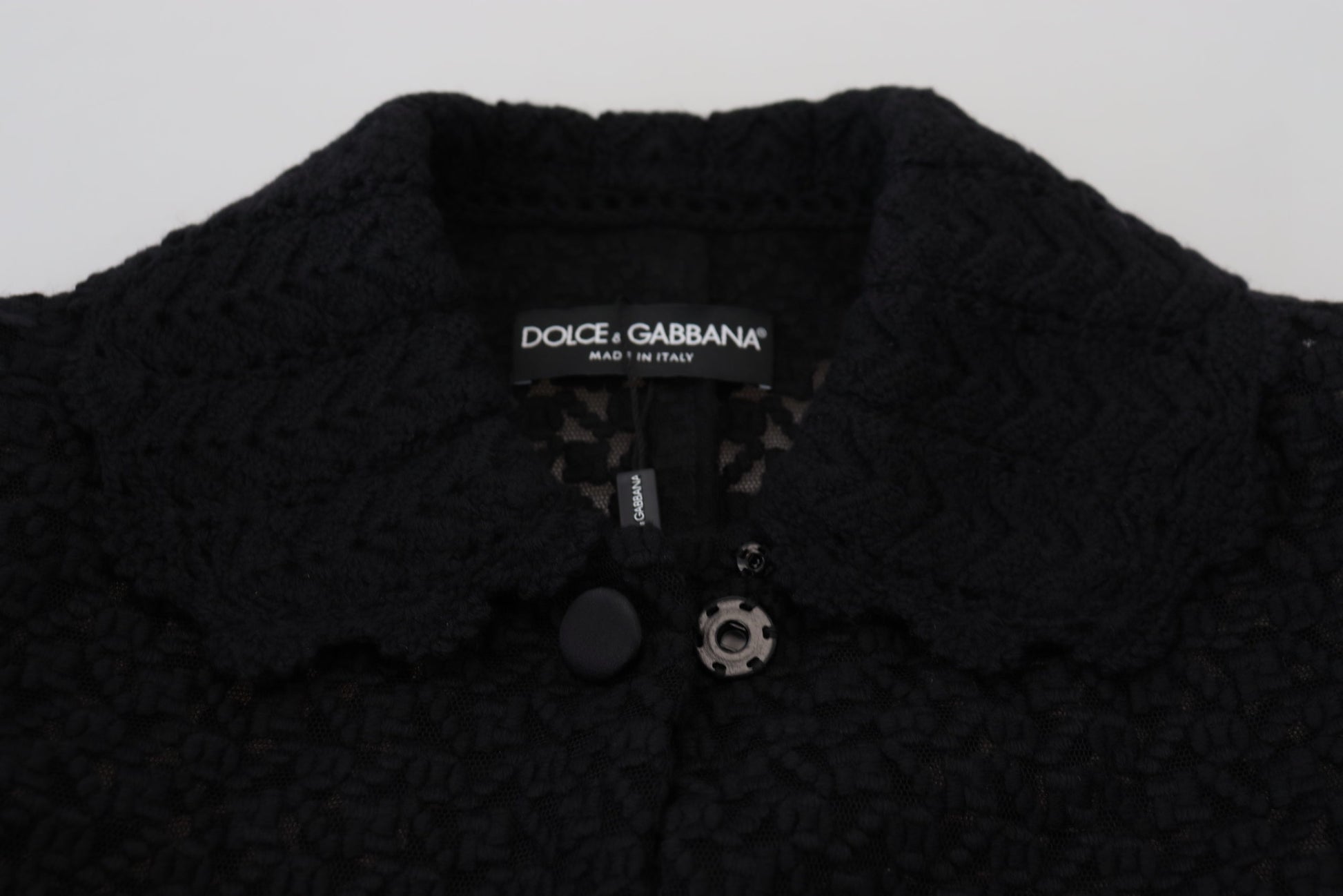 Dolce & Gabbana Black Button Down Long Blazer Cotton Jacket Dolce & Gabbana