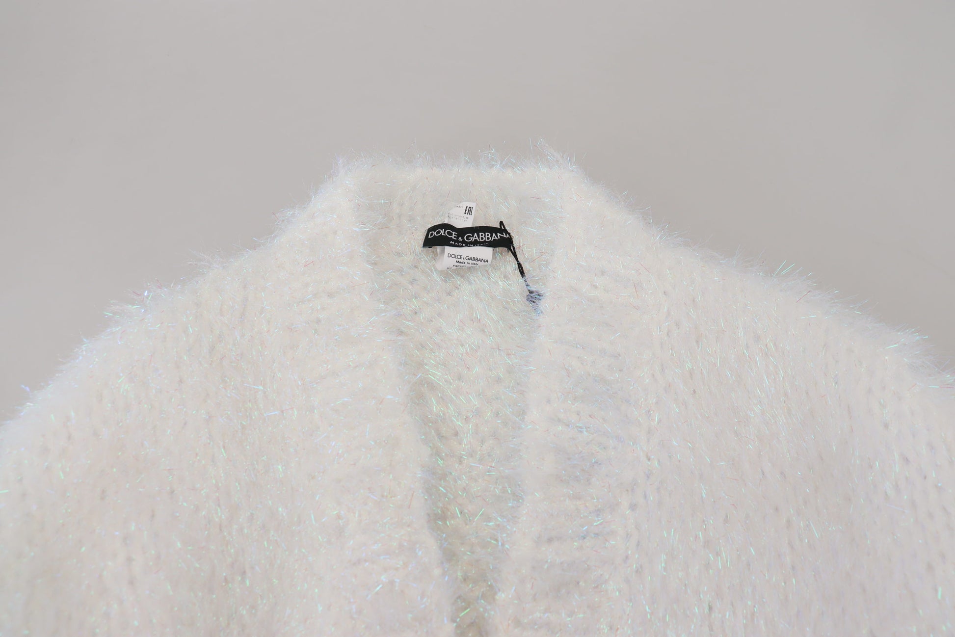Dolce & Gabbana White Long Sleeves Fringes Cardigan Jacket Dolce & Gabbana
