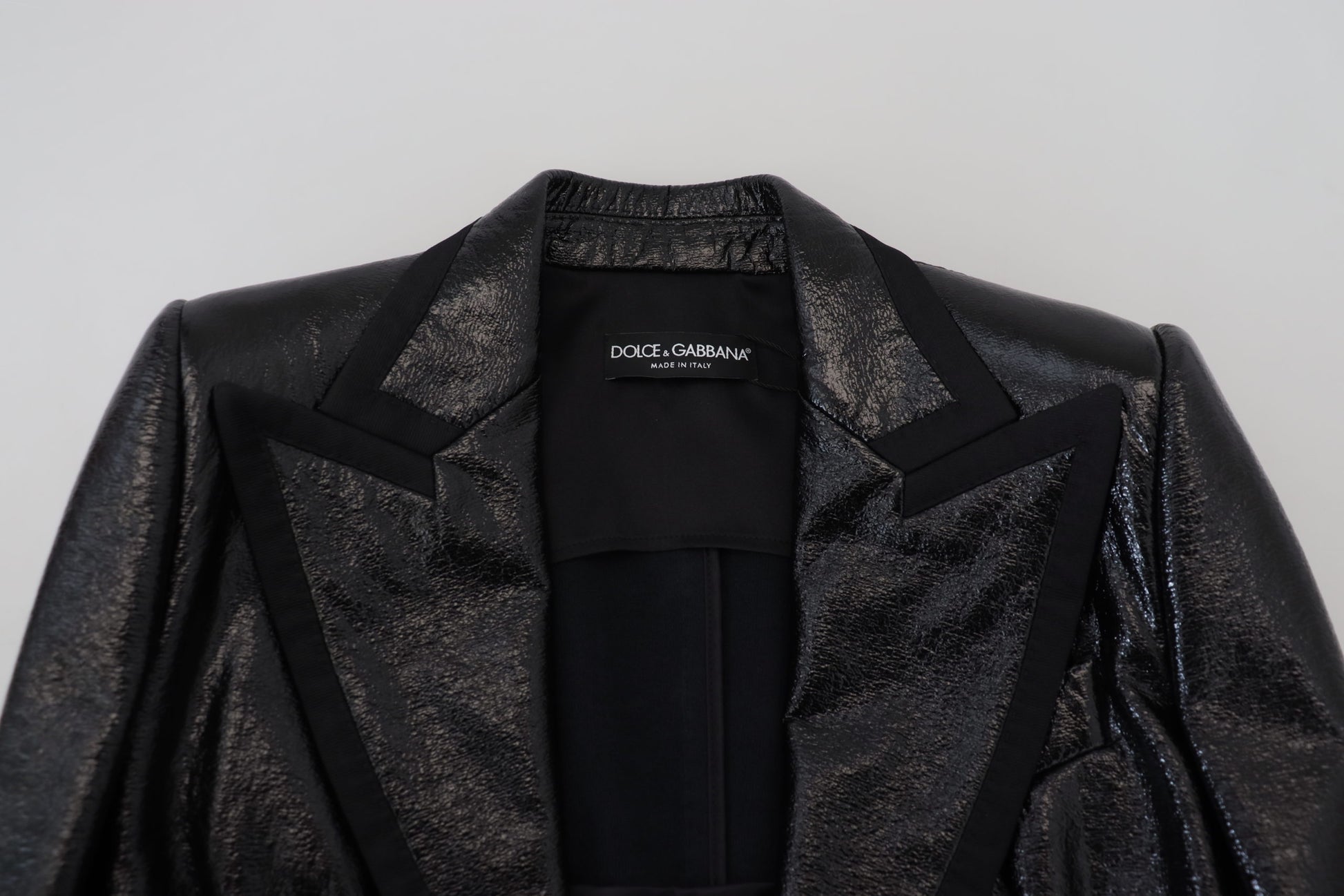 Dolce & Gabbana Black Long Sleeves Crop Blazer Cotton Jacket Dolce & Gabbana