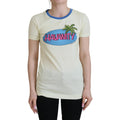 Dolce & Gabbana Yellow Havanity Round Neck Tee Cotton T-shirt