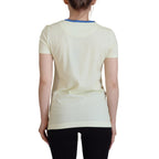Dolce & Gabbana Yellow Havanity Round Neck Tee Cotton T-shirt