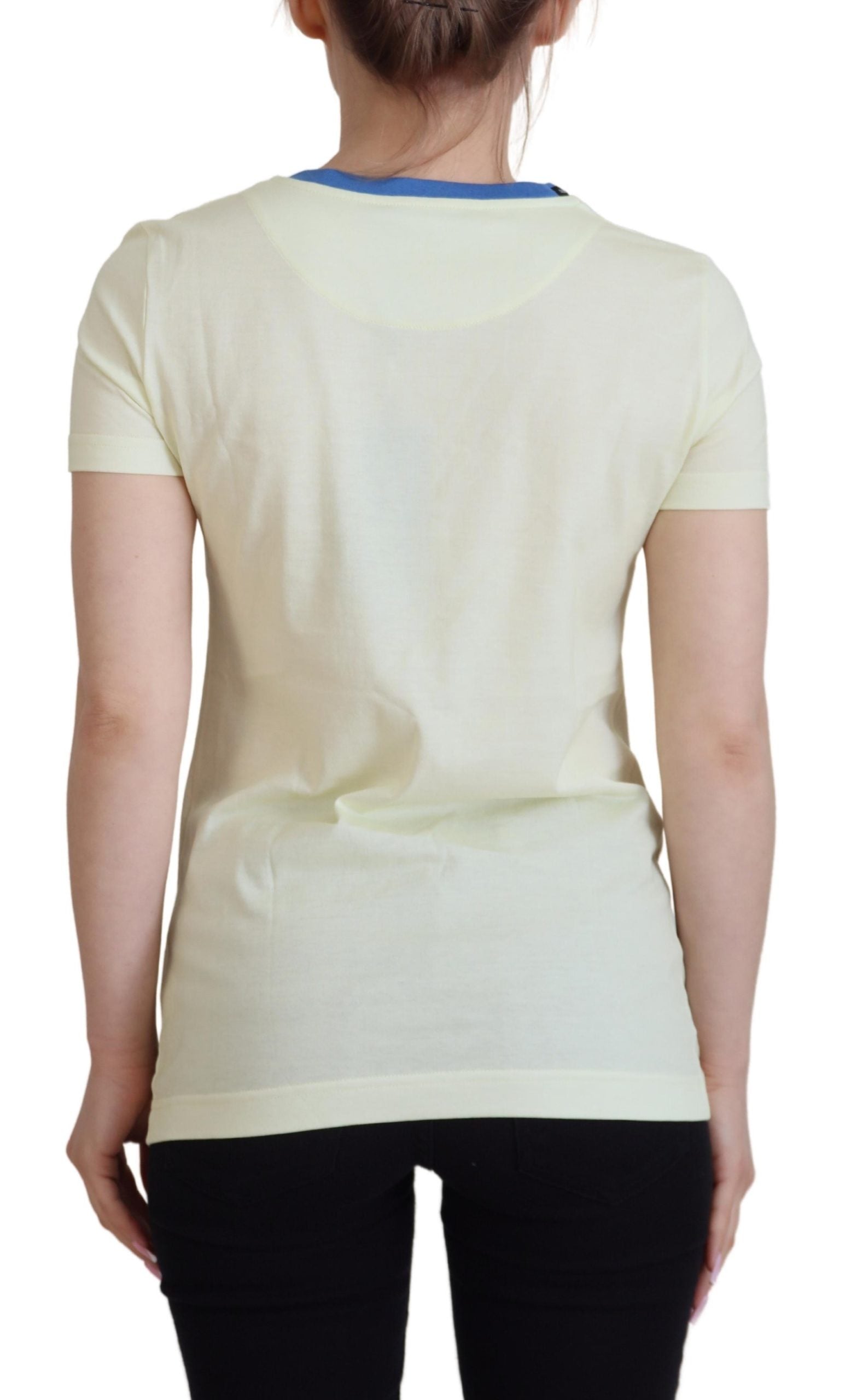 Dolce & Gabbana Yellow Havanity Round Neck Tee Cotton T-shirt Dolce & Gabbana