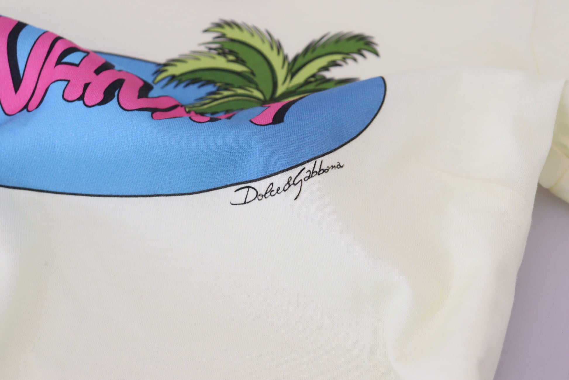 Dolce & Gabbana Yellow Havanity Round Neck Tee Cotton T-shirt Dolce & Gabbana