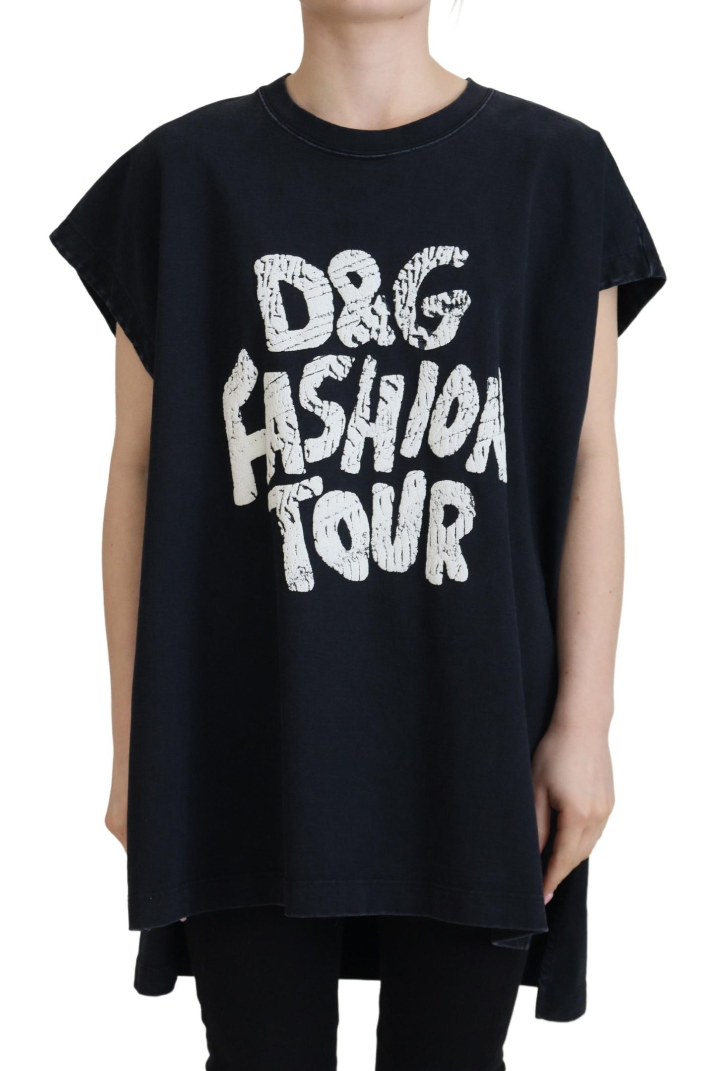 Dolce & Gabbana Black D&G Fashion Round Neck Cotton T-shirt Dolce & Gabbana