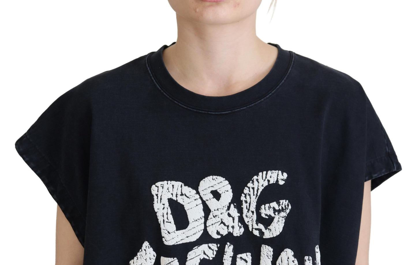 Dolce & Gabbana Black D&G Fashion Round Neck Cotton T-shirt Dolce & Gabbana