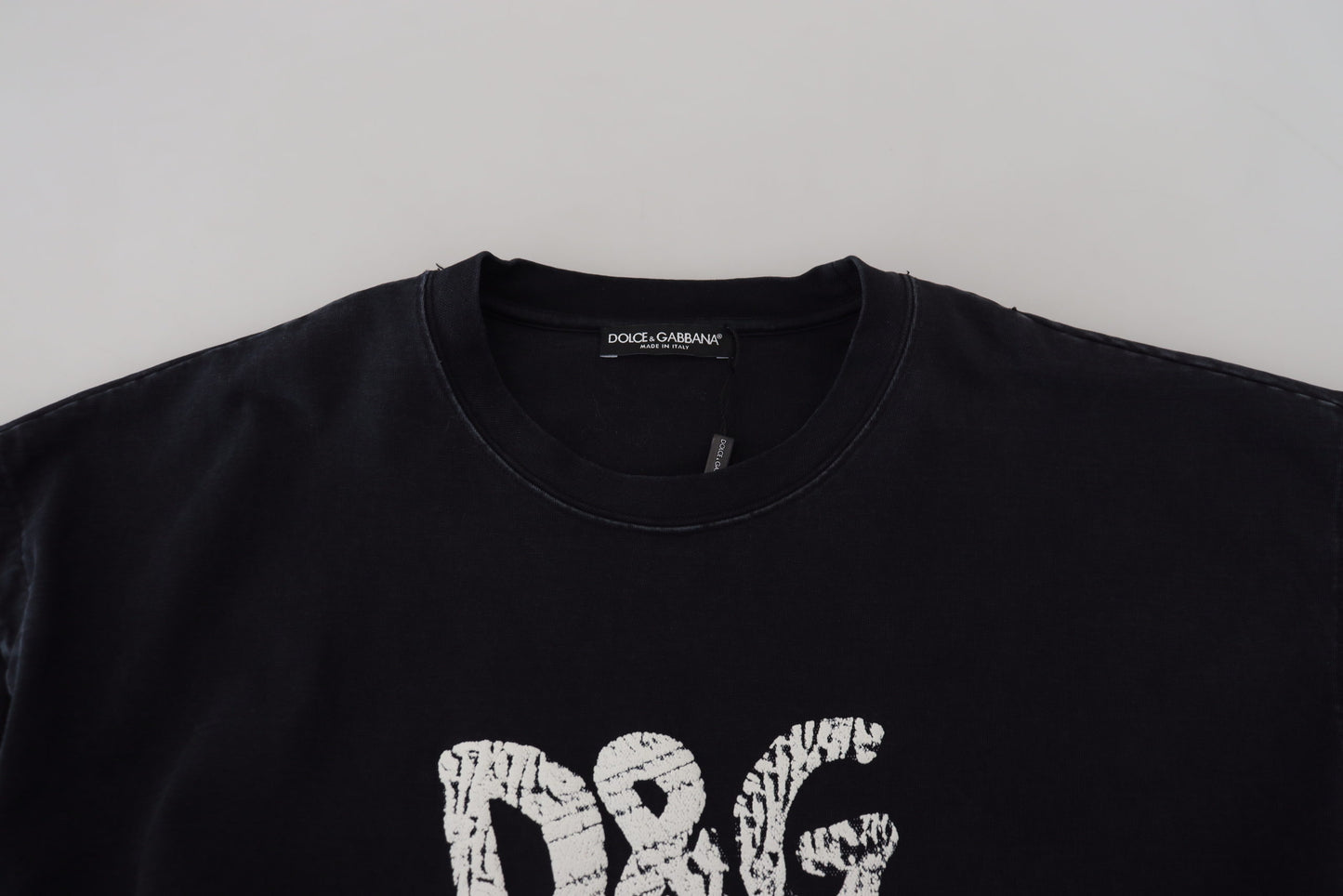 Dolce & Gabbana Black D&G Fashion Round Neck Cotton T-shirt Dolce & Gabbana
