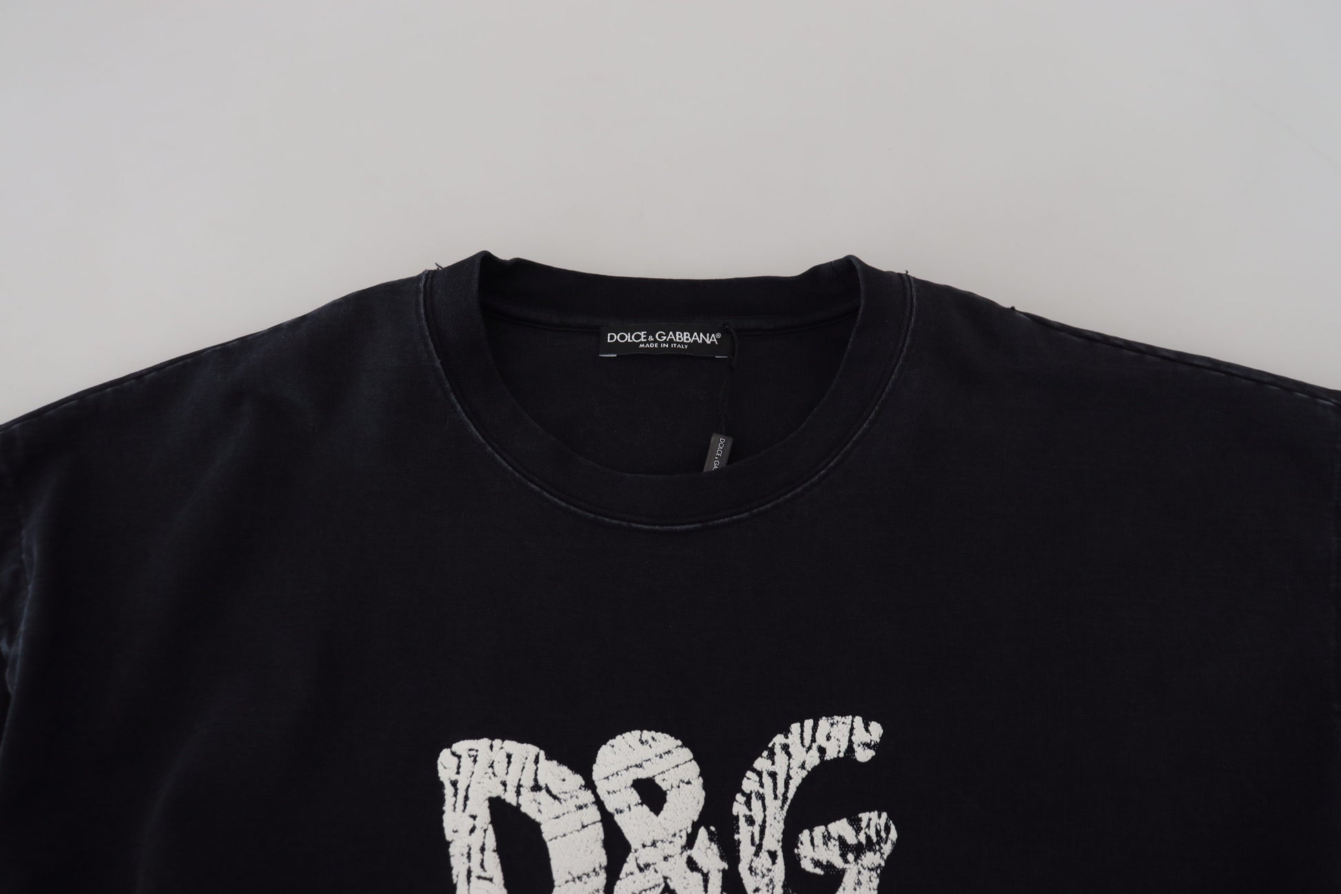 Dolce & Gabbana Black D&G Fashion Round Neck Cotton T-shirt Dolce & Gabbana