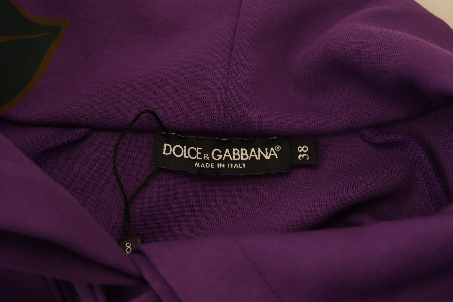 Dolce & Gabbana Purple Floral Print Pullover Cotton Sweater Dolce & Gabbana