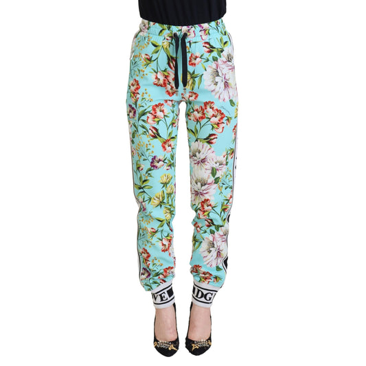 Dolce & Gabbana Multicolor Floral Sweatpants Pants Dolce & Gabbana