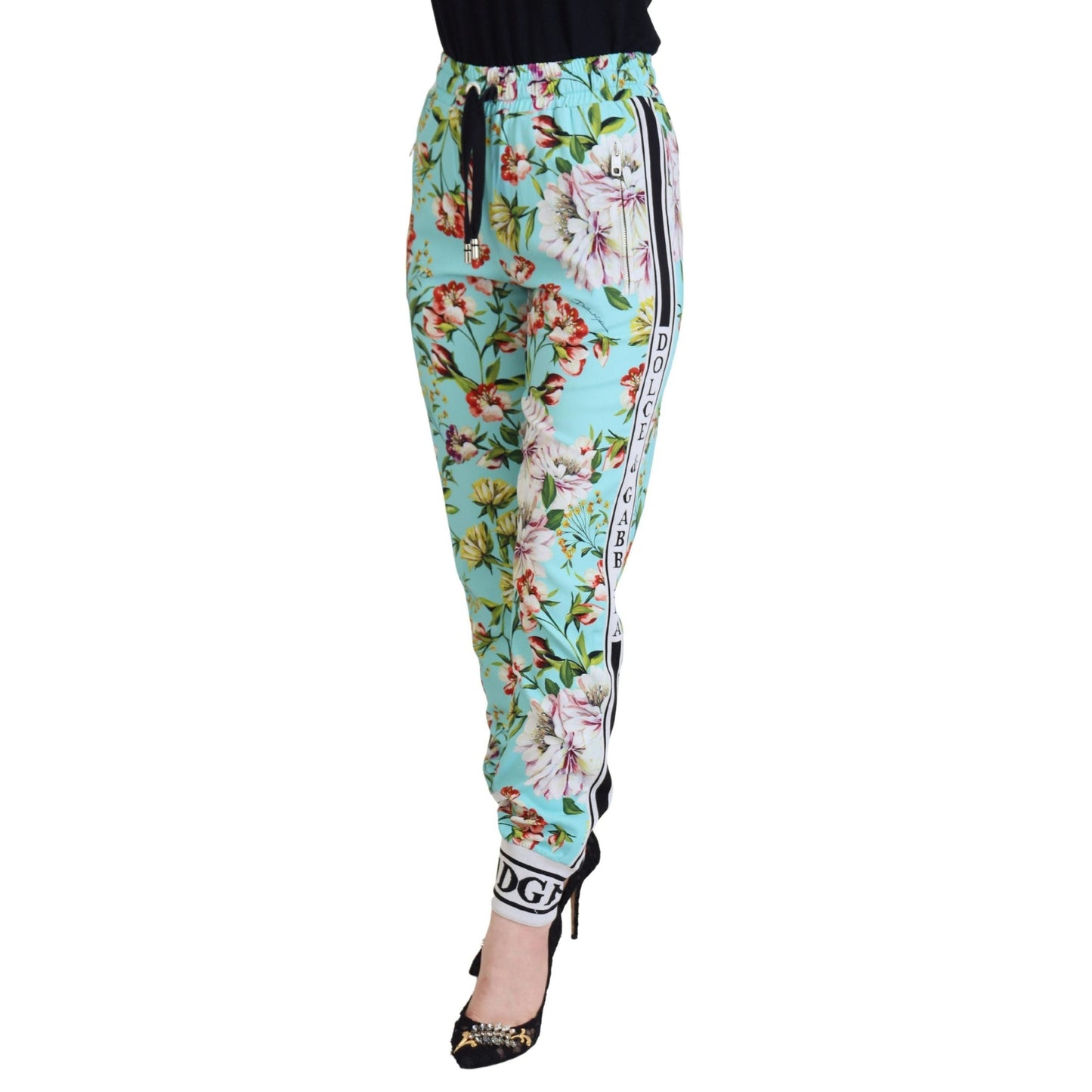 Dolce & Gabbana Multicolor Floral Sweatpants Pants Dolce & Gabbana