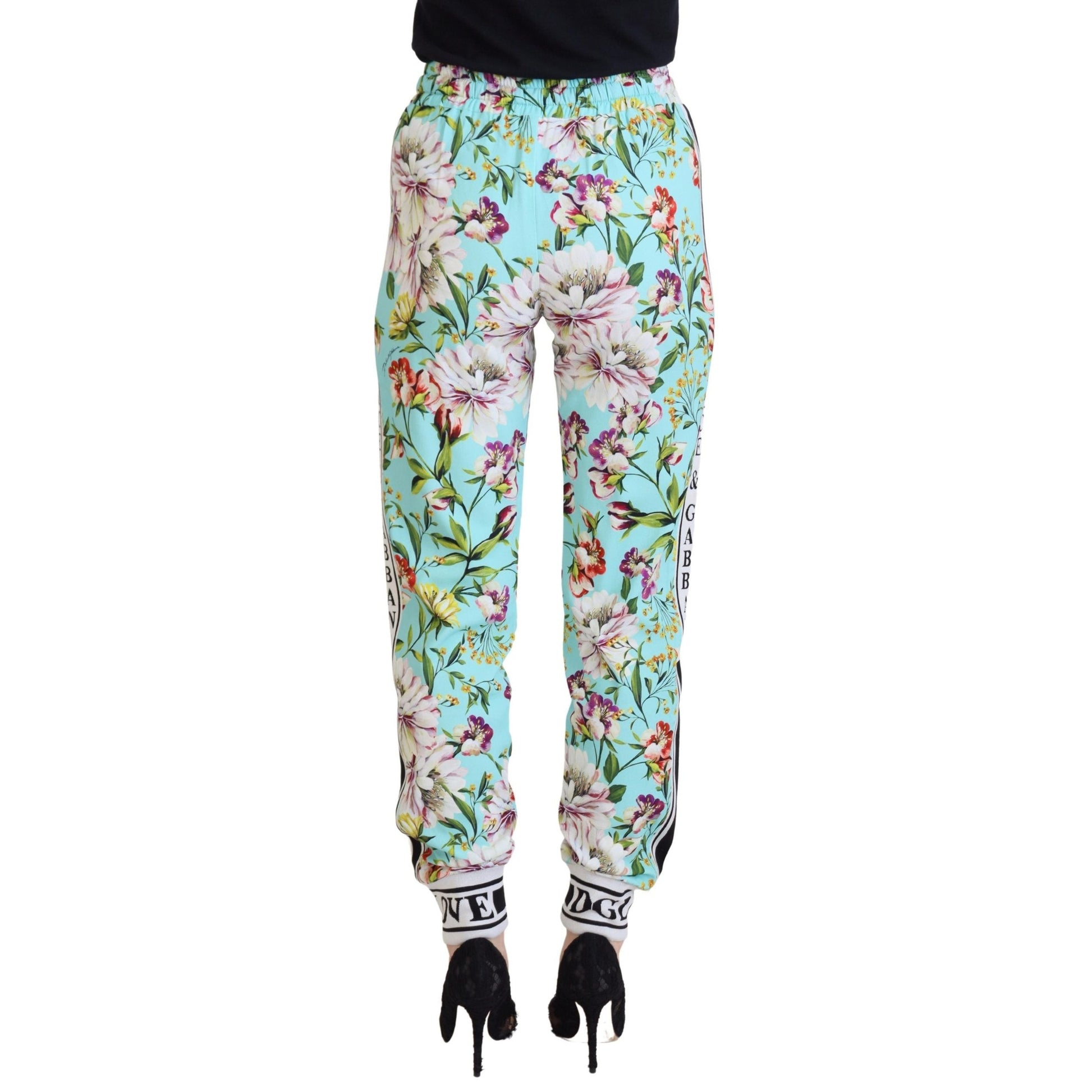 Dolce & Gabbana Multicolor Floral Sweatpants Pants Dolce & Gabbana