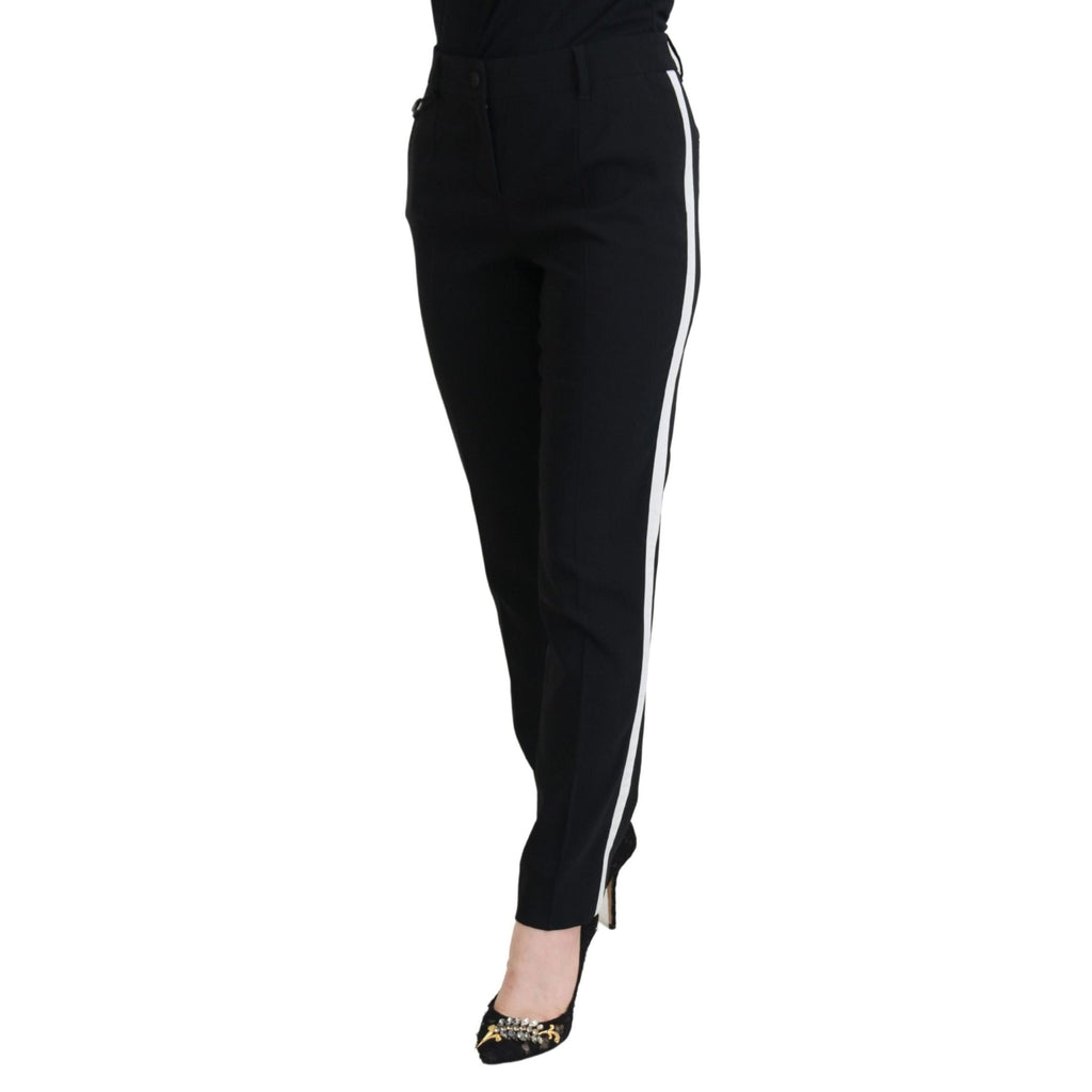 Dolce & Gabbana Black High Waist Women Pants