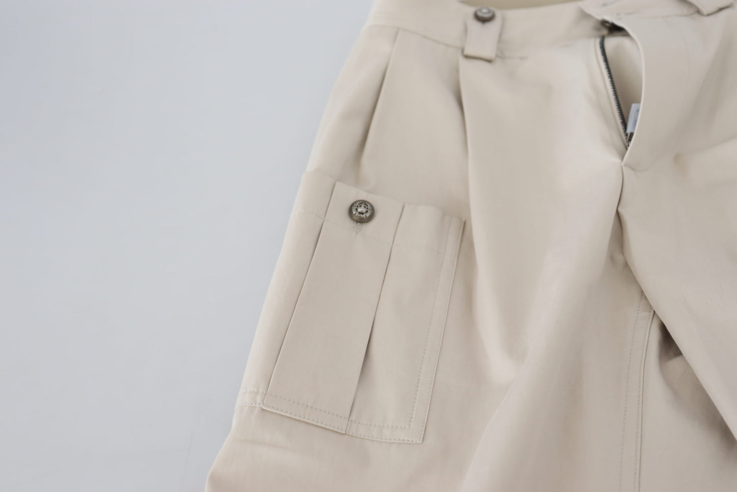 Dolce & Gabbana Beige High Waist Women Pants Dolce & Gabbana