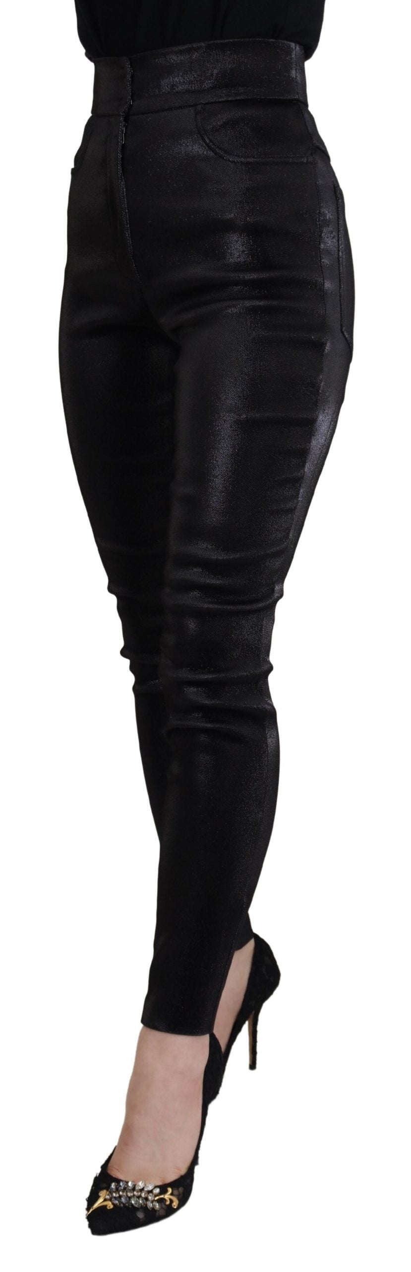 Dolce & Gabbana Black Washed Cotton Skinny Denim Jeans Dolce & Gabbana