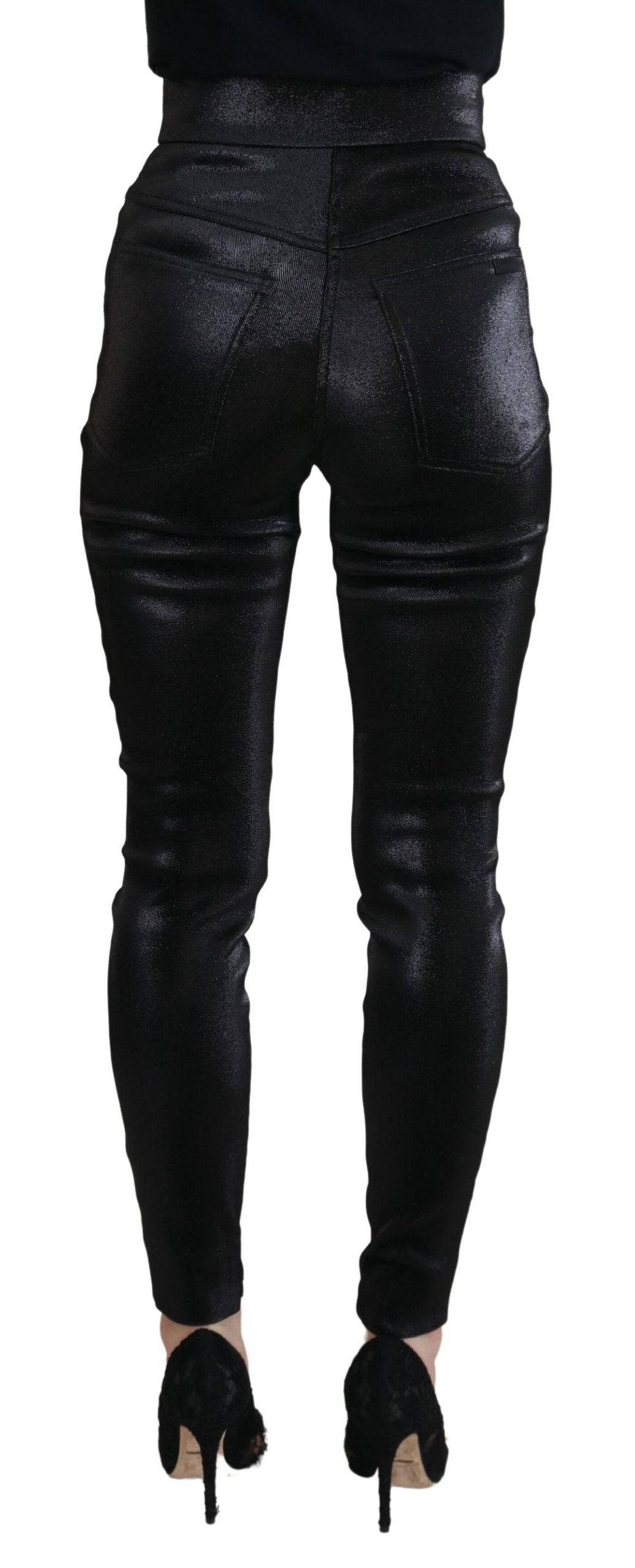 Dolce & Gabbana Black Washed Cotton Skinny Denim Jeans Dolce & Gabbana