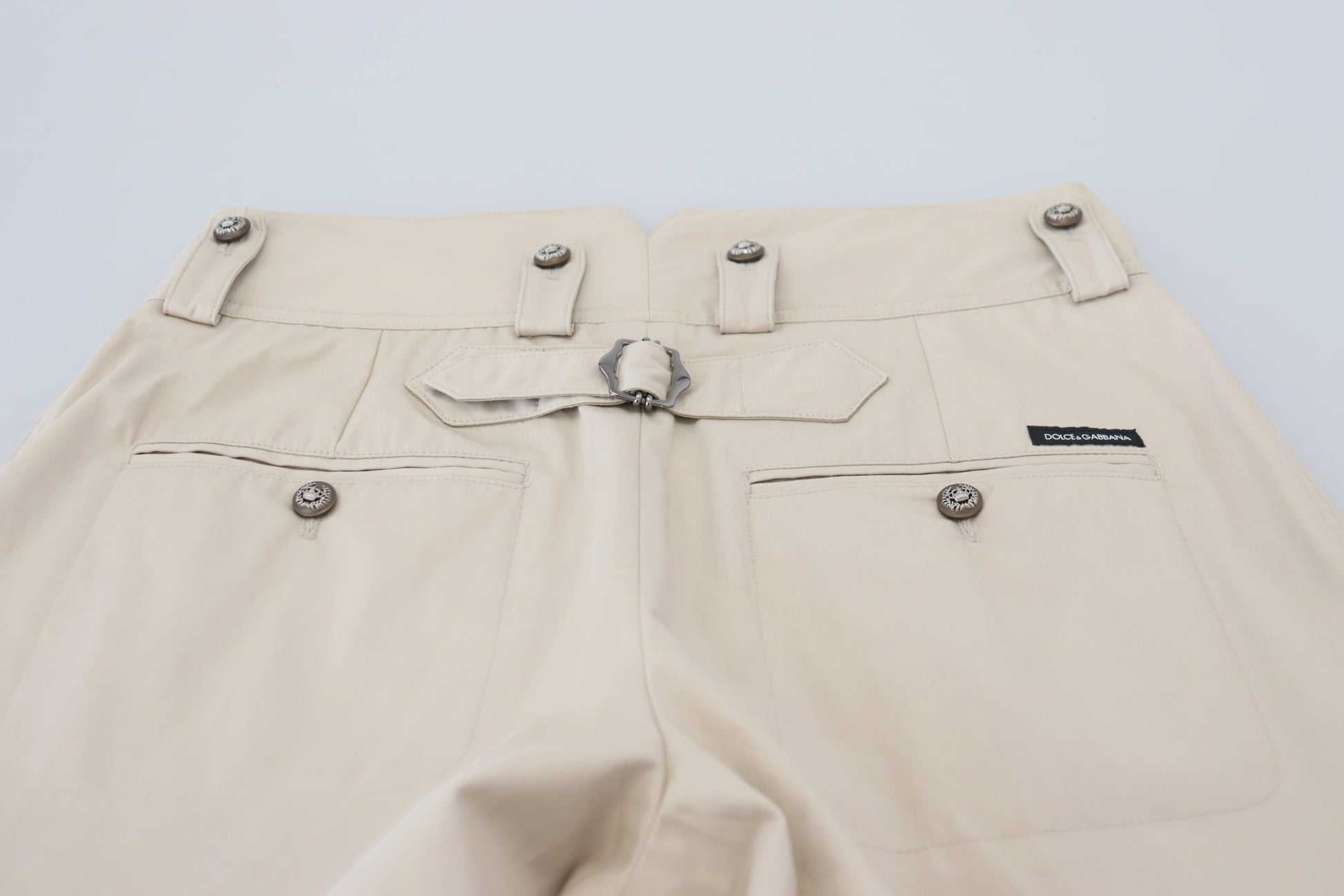 Dolce & Gabbana Beige Cotton Women Cargo Pants Dolce & Gabbana