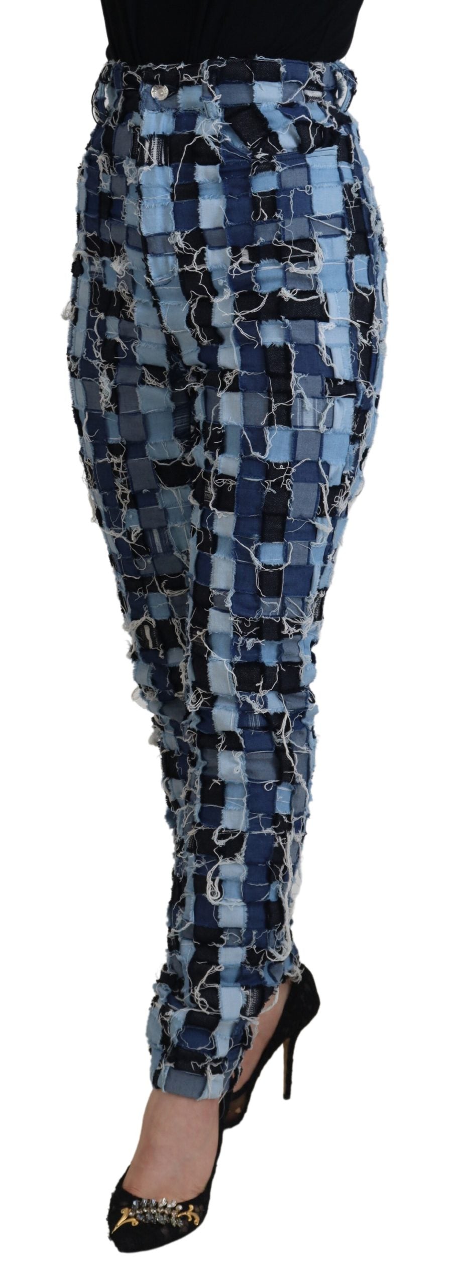 Dolce & Gabbana Multicolor Patchwork Cotton Denim Jeans Dolce & Gabbana