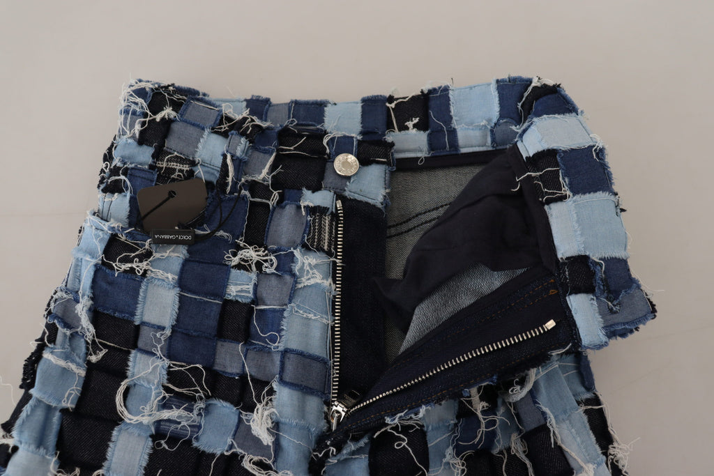 Dolce & Gabbana Multicolor Patchwork Cotton Denim Jeans