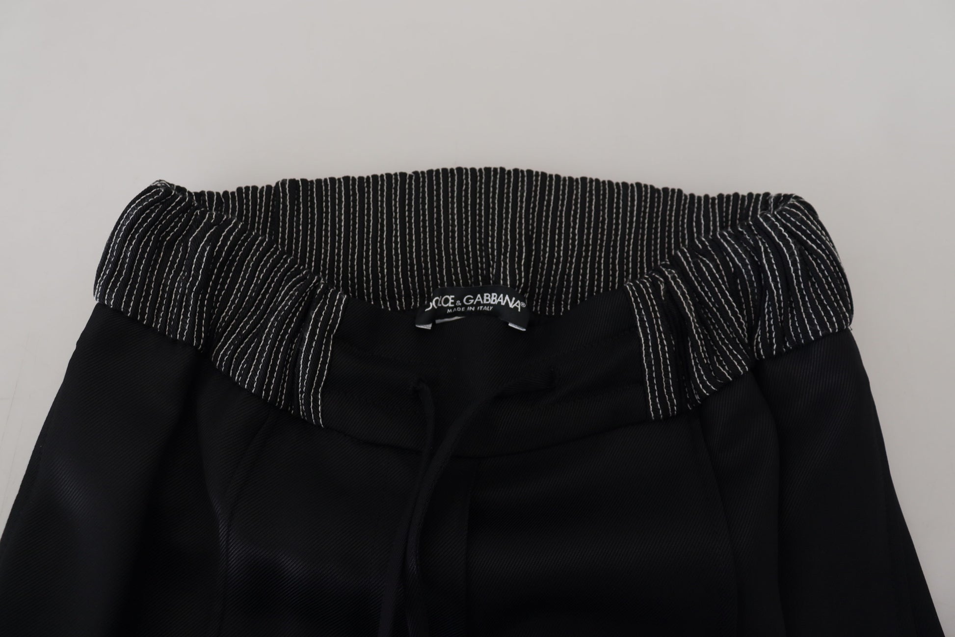 Dolce & Gabbana Black Straight Fit Cotton Pants Dolce & Gabbana