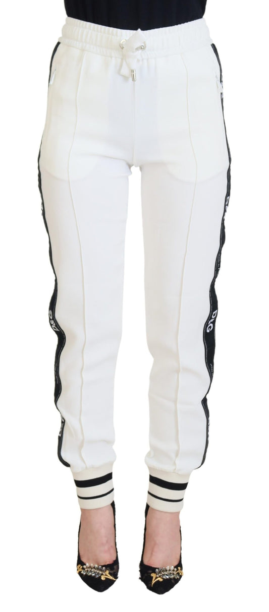 Dolce & Gabbana White DG Logo Sweatpants Pants Dolce & Gabbana