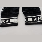 Dolce & Gabbana Black DG Logo Velvet Trouser Pants