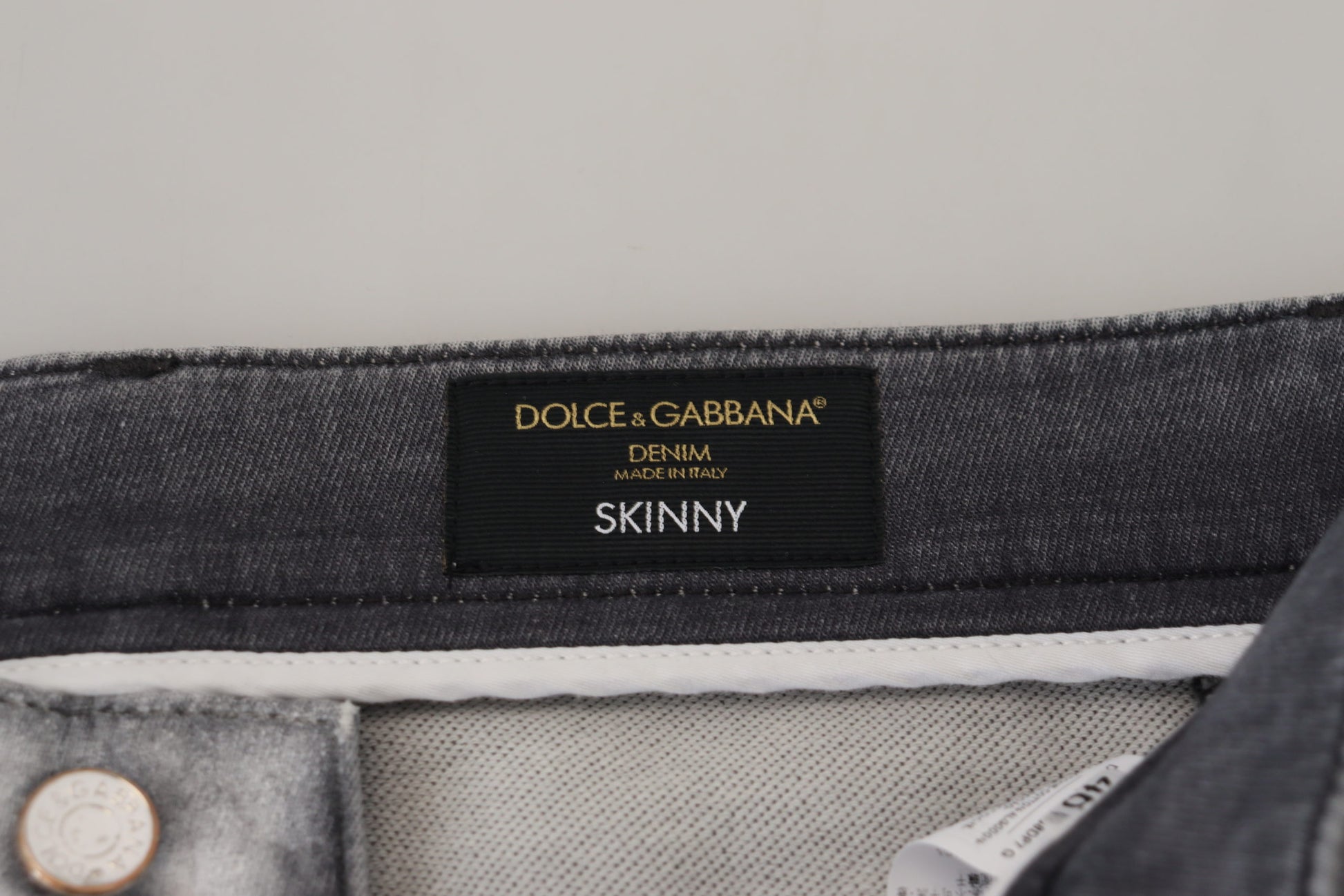 Dolce & Gabbana Gray Washed Skinny Men Denim Jeans Dolce & Gabbana