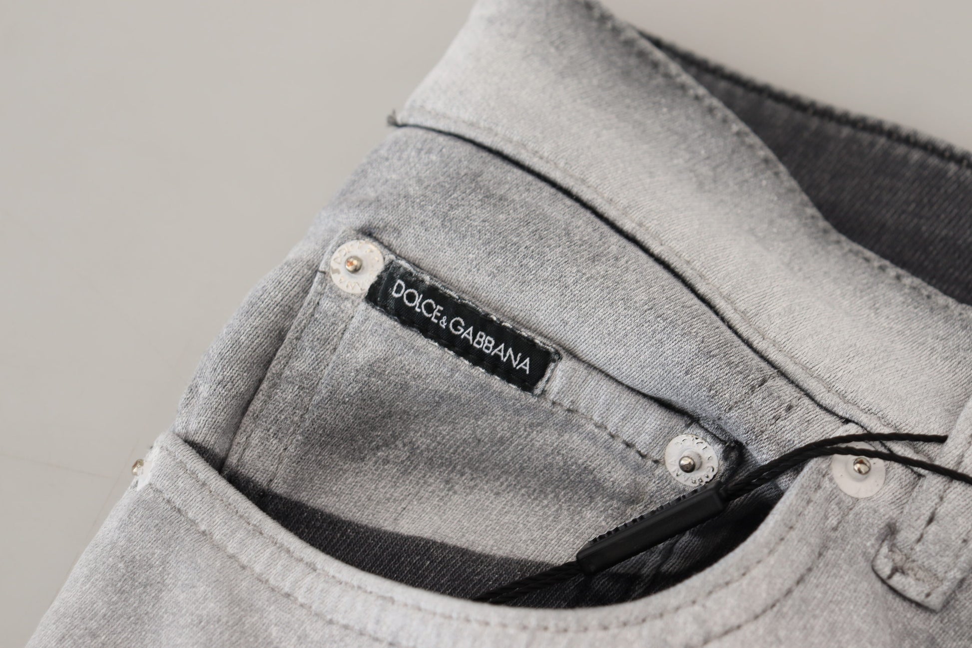 Dolce & Gabbana Gray Washed Skinny Men Denim Jeans Dolce & Gabbana