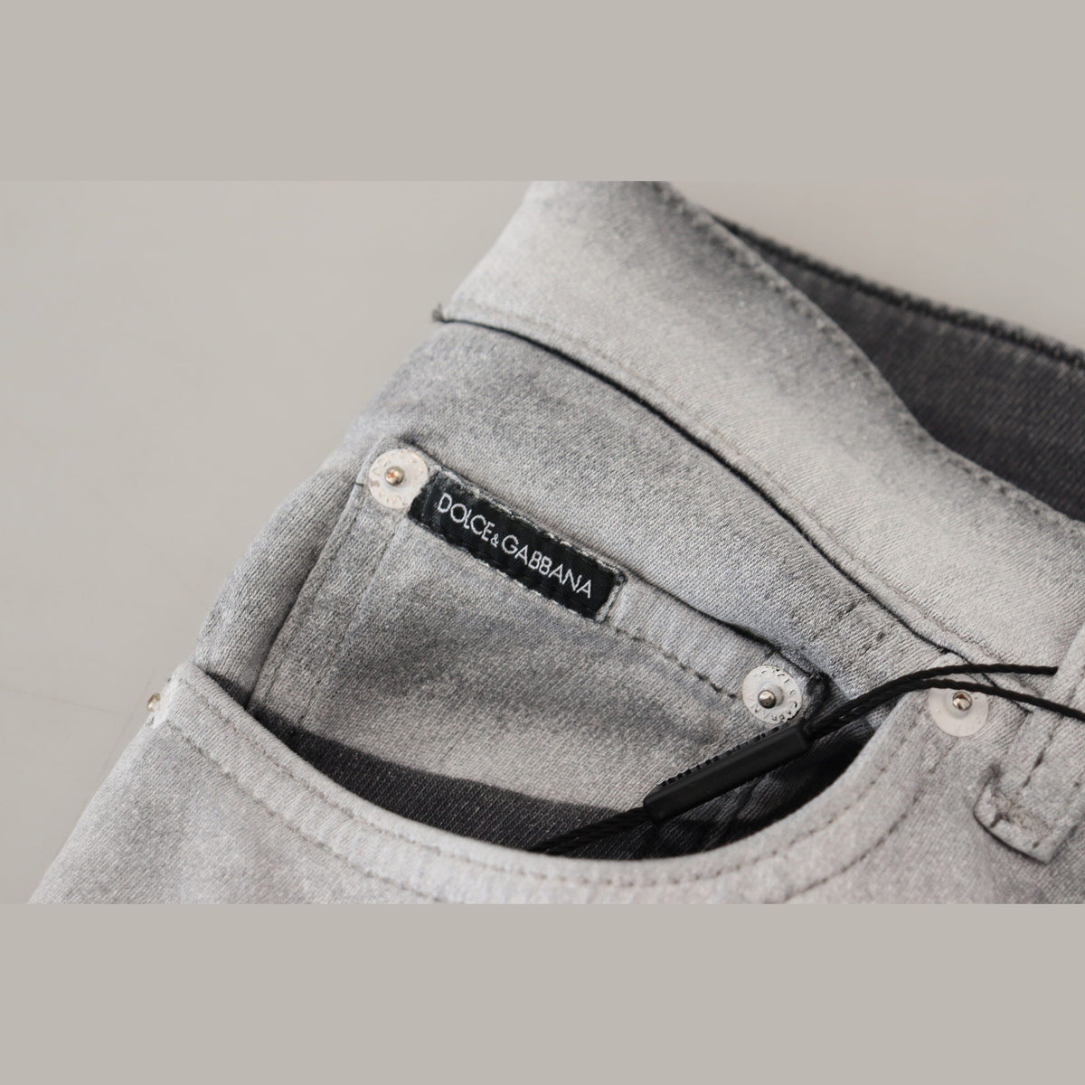 Dolce & Gabbana Gray Washed Skinny Men Denim Jeans