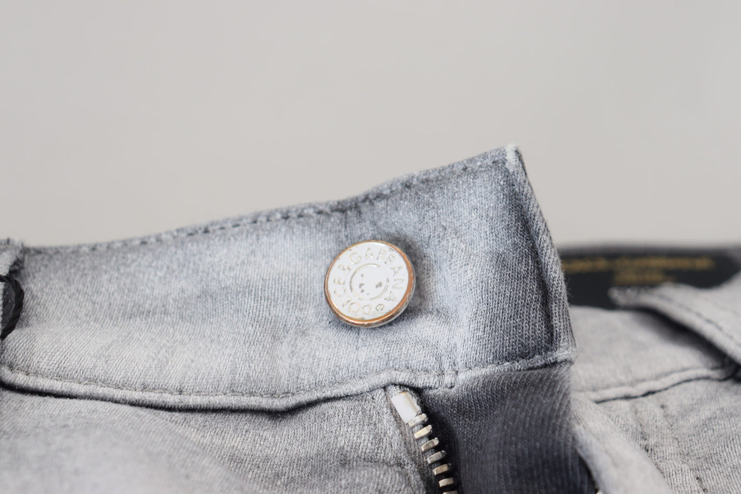 Dolce & Gabbana Gray Washed Skinny Men Denim Jeans Dolce & Gabbana