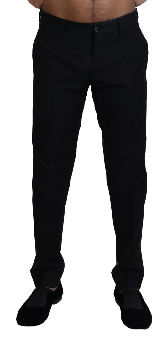 Dolce & Gabbana Black Chino Formal Cotton Pants Dolce & Gabbana