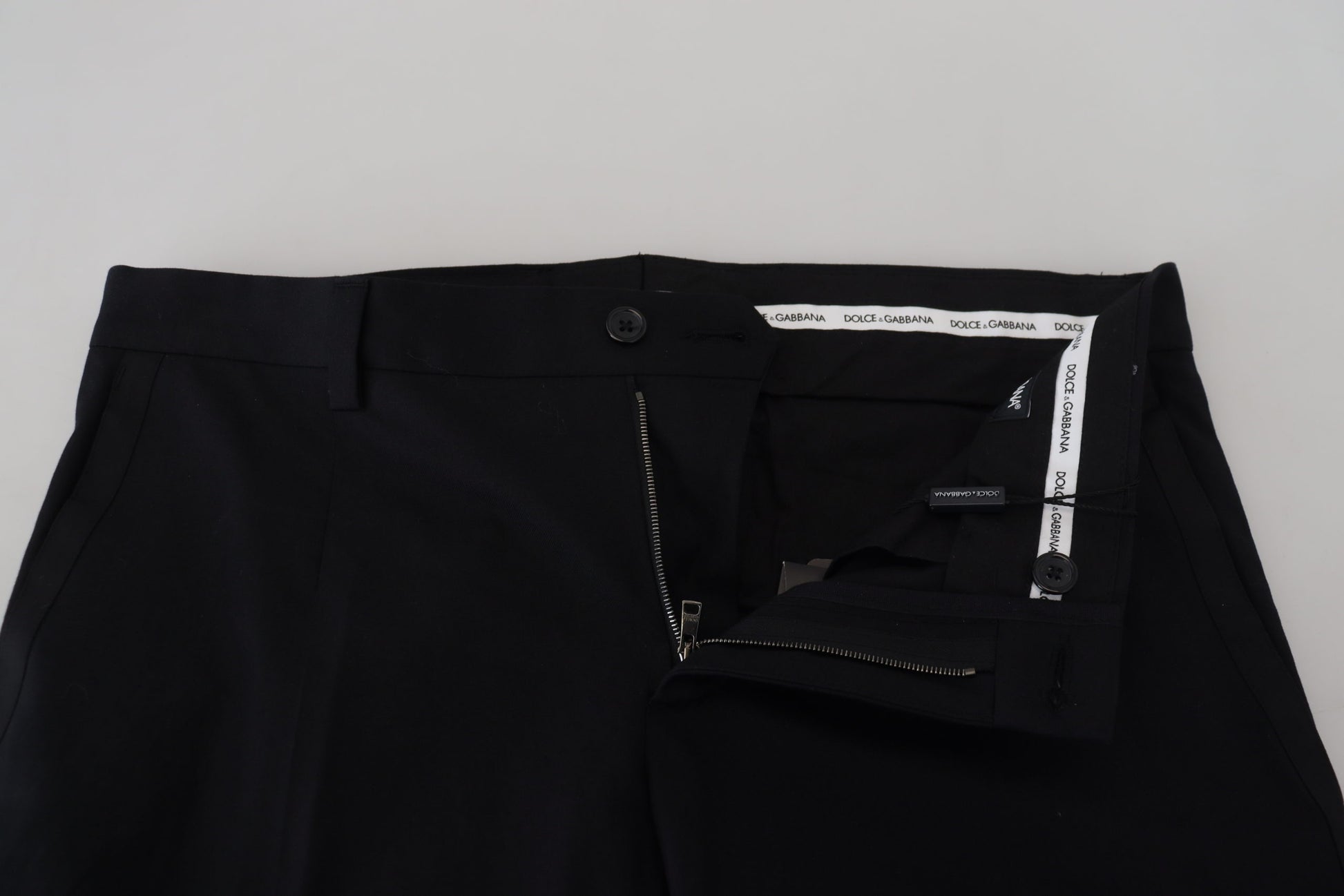 Dolce & Gabbana Black Chino Formal Cotton Pants Dolce & Gabbana