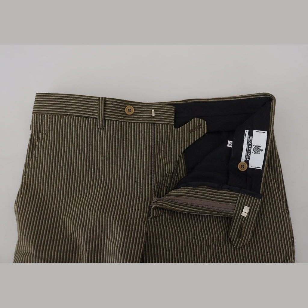 BENCIVENGA Multicolor Striped Pure Cotton Men Pants