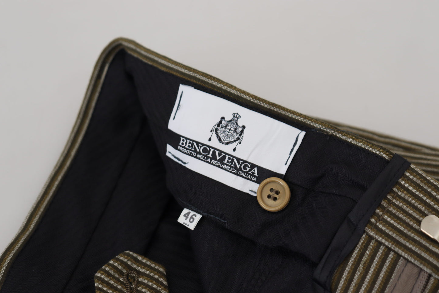 BENCIVENGA Multicolor Striped Pure Cotton Men Pants BENCIVENGA