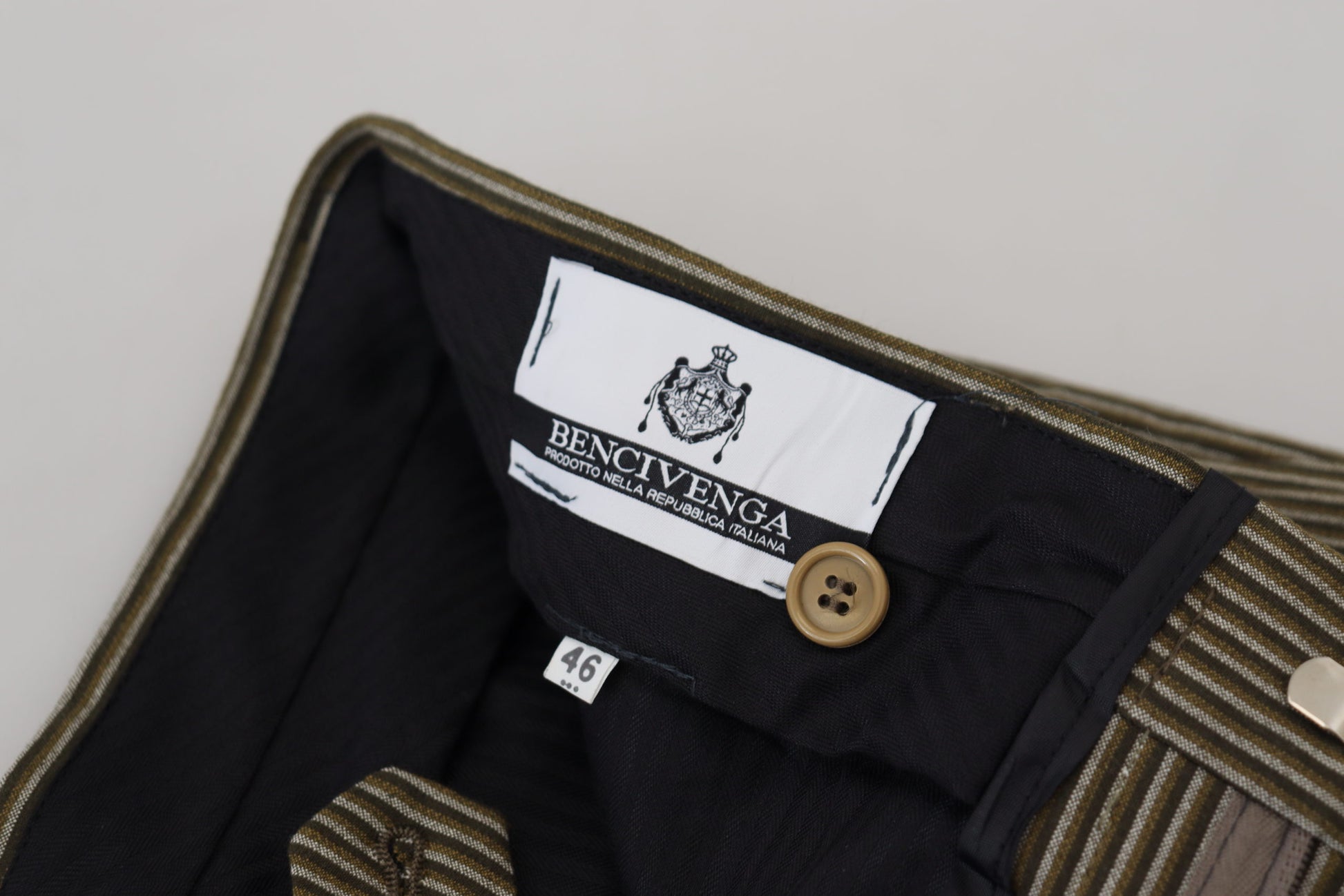 BENCIVENGA Multicolor Striped Pure Cotton Men Pants BENCIVENGA