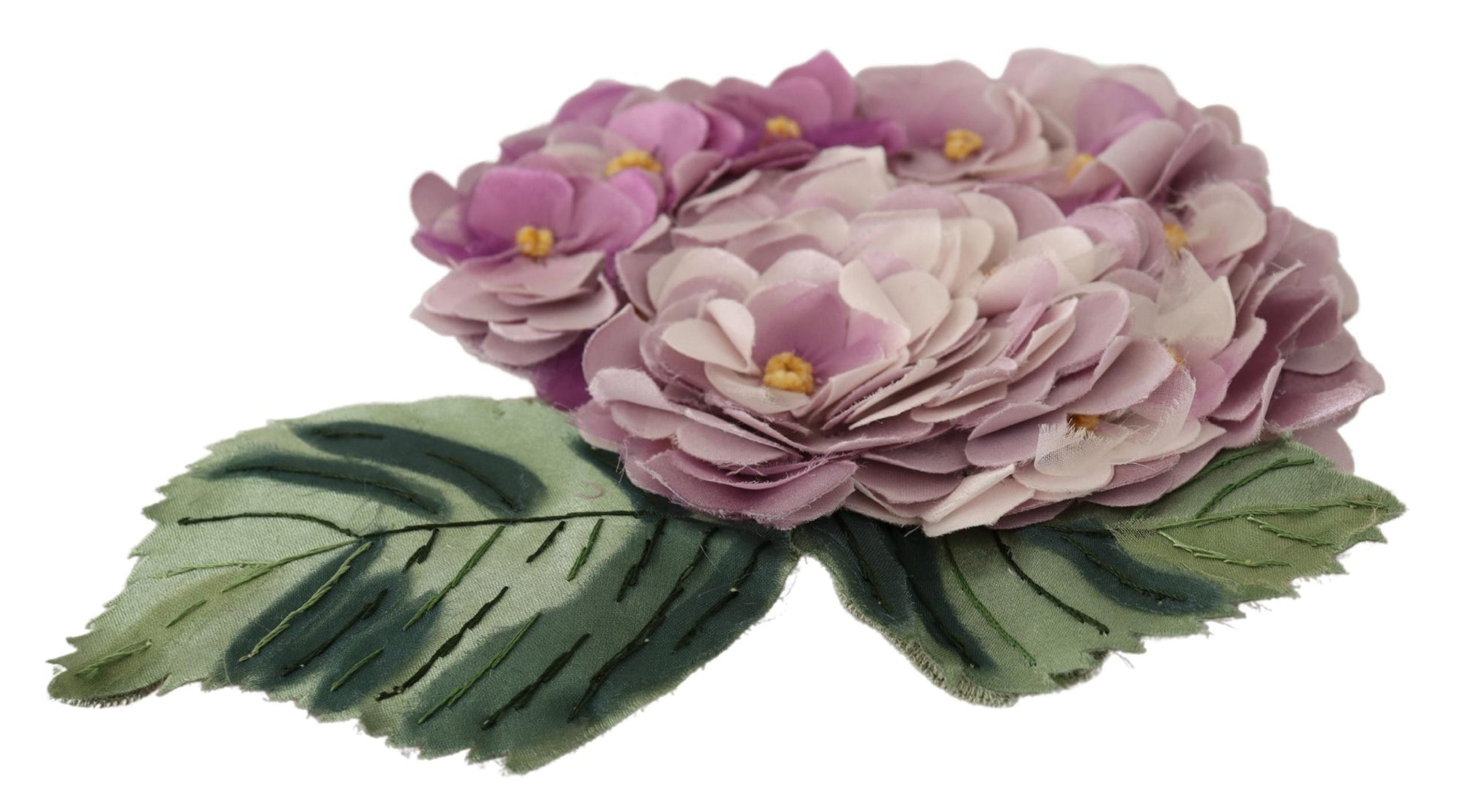 Dolce & Gabbana Purple Floral Gold Tone Brass Women Brooch Dolce & Gabbana