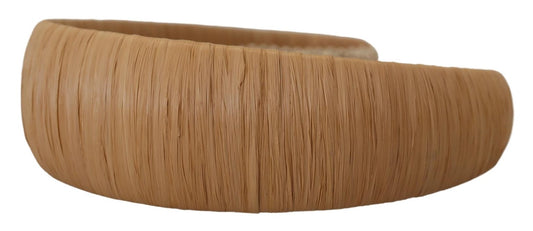Dolce & Gabbana Beige Viscose Women Hair Headband Diadem Dolce & Gabbana