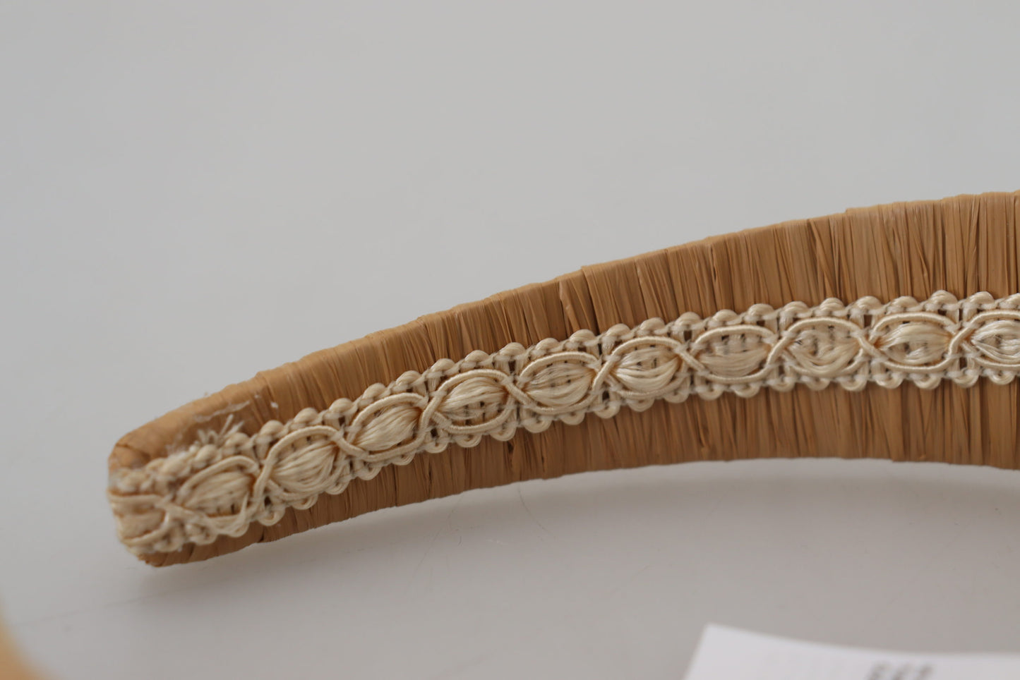 Dolce & Gabbana Beige Viscose Women Hair Headband Diadem Dolce & Gabbana