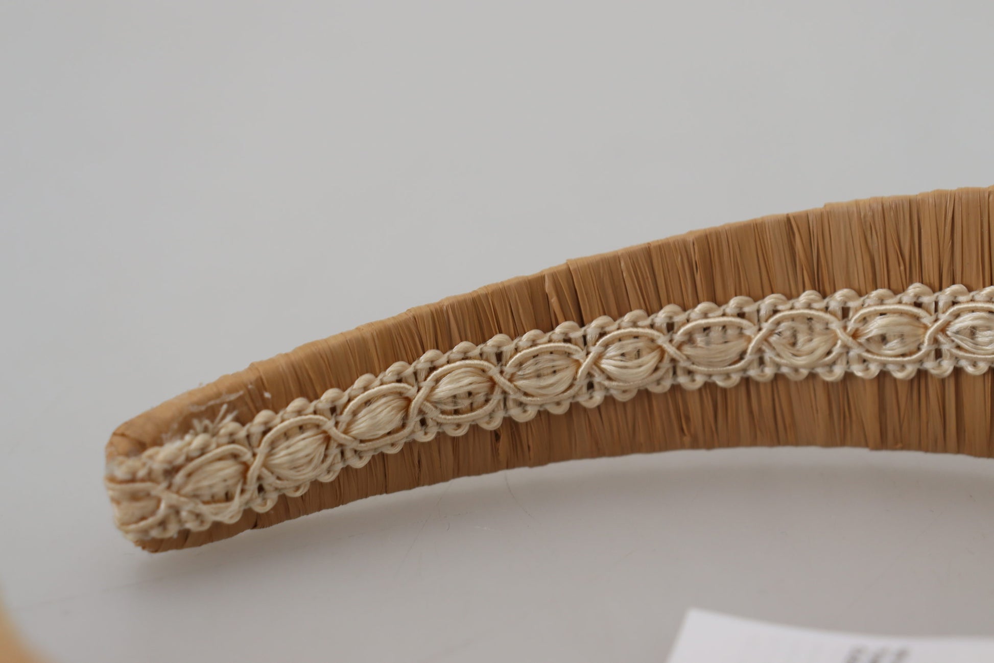 Dolce & Gabbana Beige Viscose Women Hair Headband Diadem Dolce & Gabbana