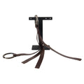 Costume National Brown Leather Silver Tone Metal Keyring Keychain