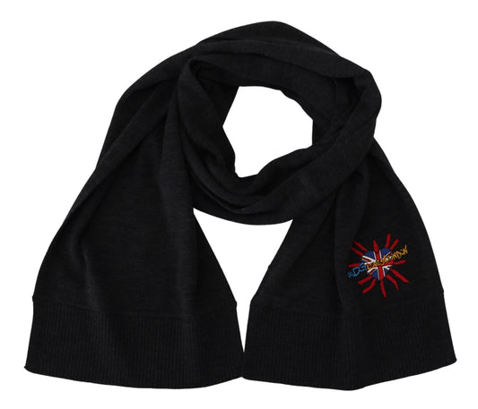 Dolce & Gabbana Black Sacred Heart #DGLovesLondon Wrap Scarf Dolce & Gabbana