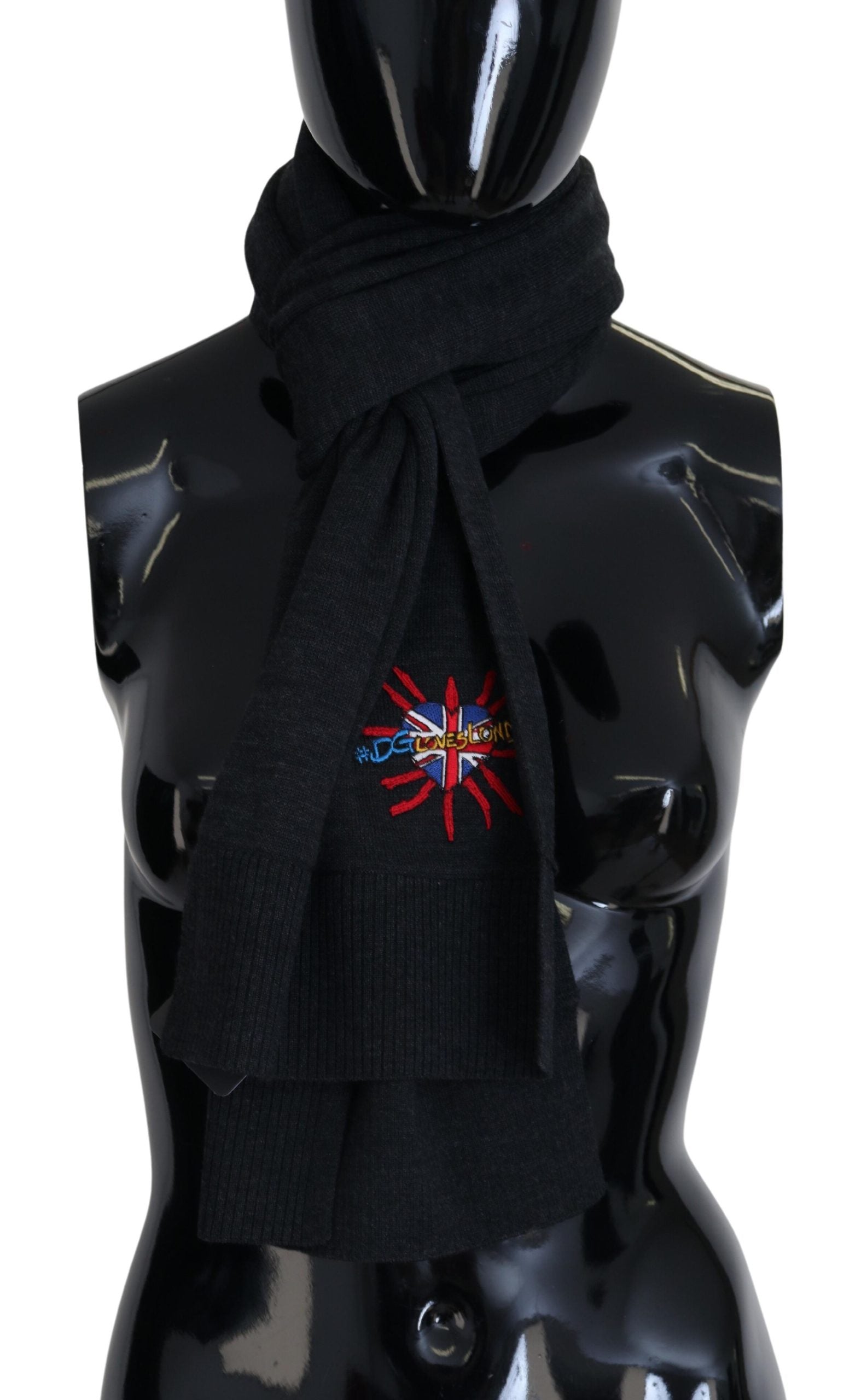 Dolce & Gabbana Black Sacred Heart #DGLovesLondon Wrap Scarf Dolce & Gabbana