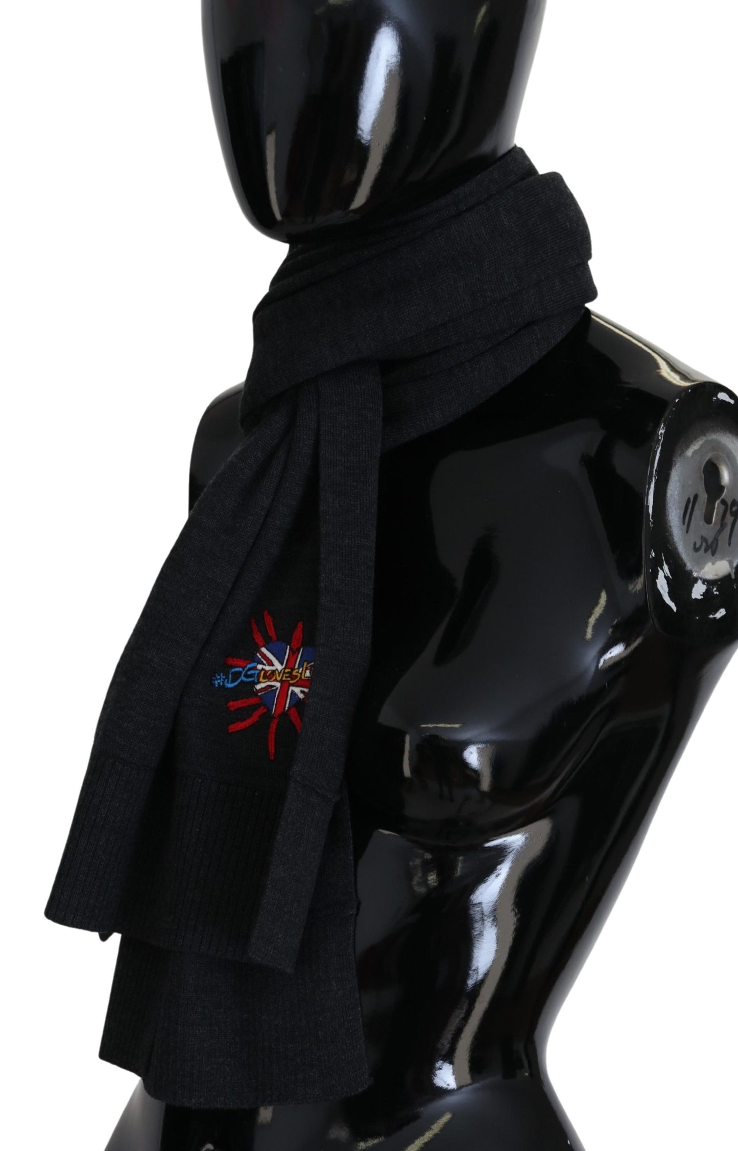 Dolce & Gabbana Black Sacred Heart #DGLovesLondon Wrap Scarf Dolce & Gabbana