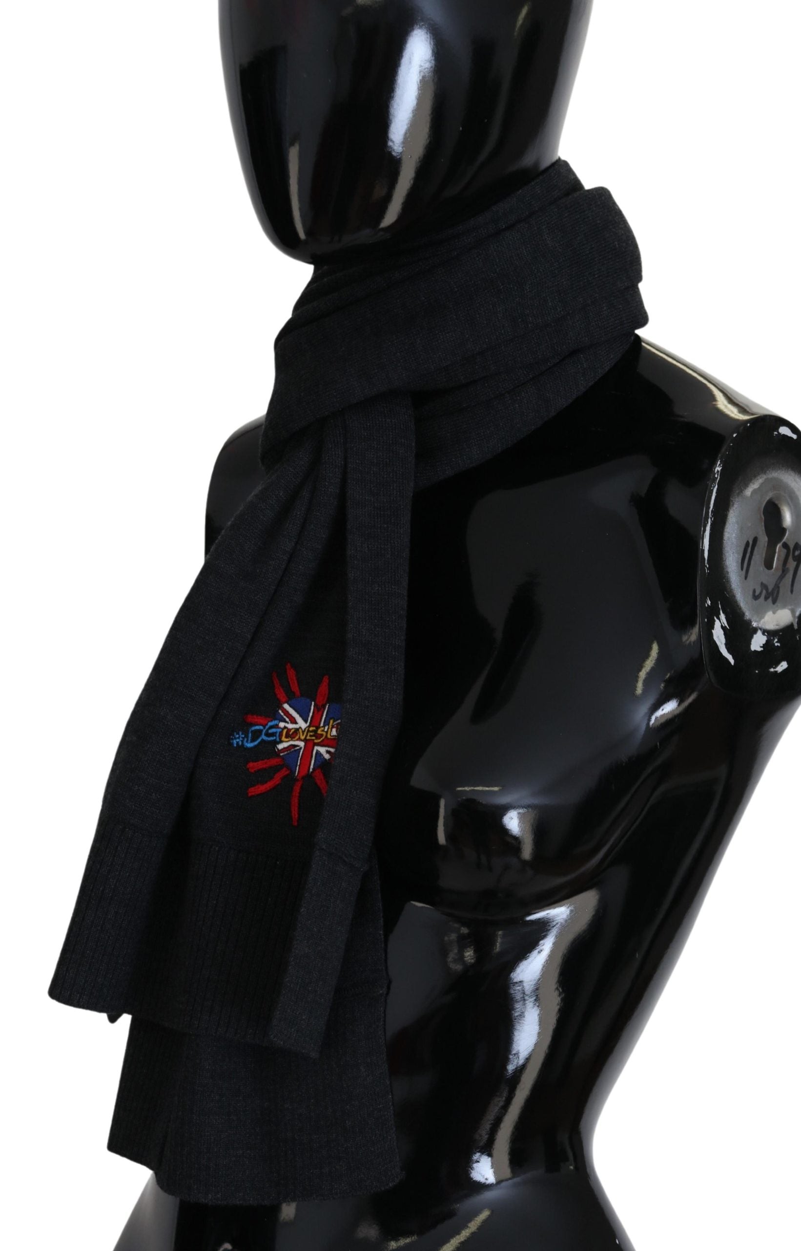 Dolce & Gabbana Black Sacred Heart #DGLovesLondon Wrap Scarf Dolce & Gabbana